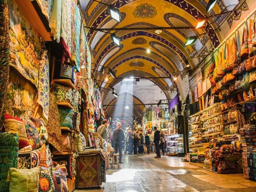 Covered markets in the Grand Bazaar near CVK Hotels